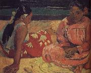 Paul Gauguin The two women on the beach France oil painting artist